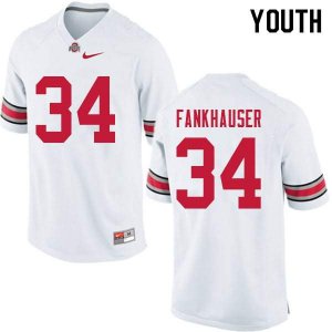 Youth Ohio State Buckeyes #34 Owen Fankhauser White Nike NCAA College Football Jersey Style FNB0444TU
